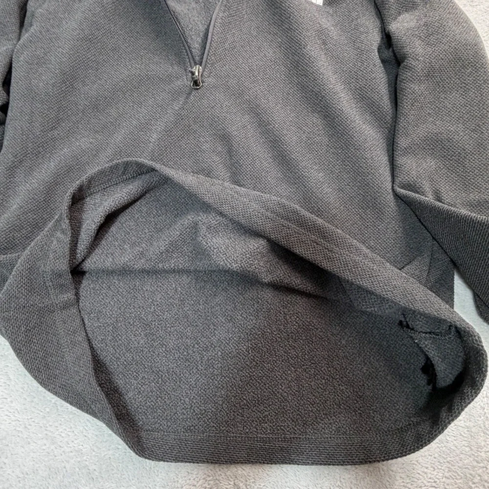 The North Face Cap Rock Fleece 1/4 Zip Pullover Mens Medium Gray Textured Lined